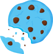 A blue cookie